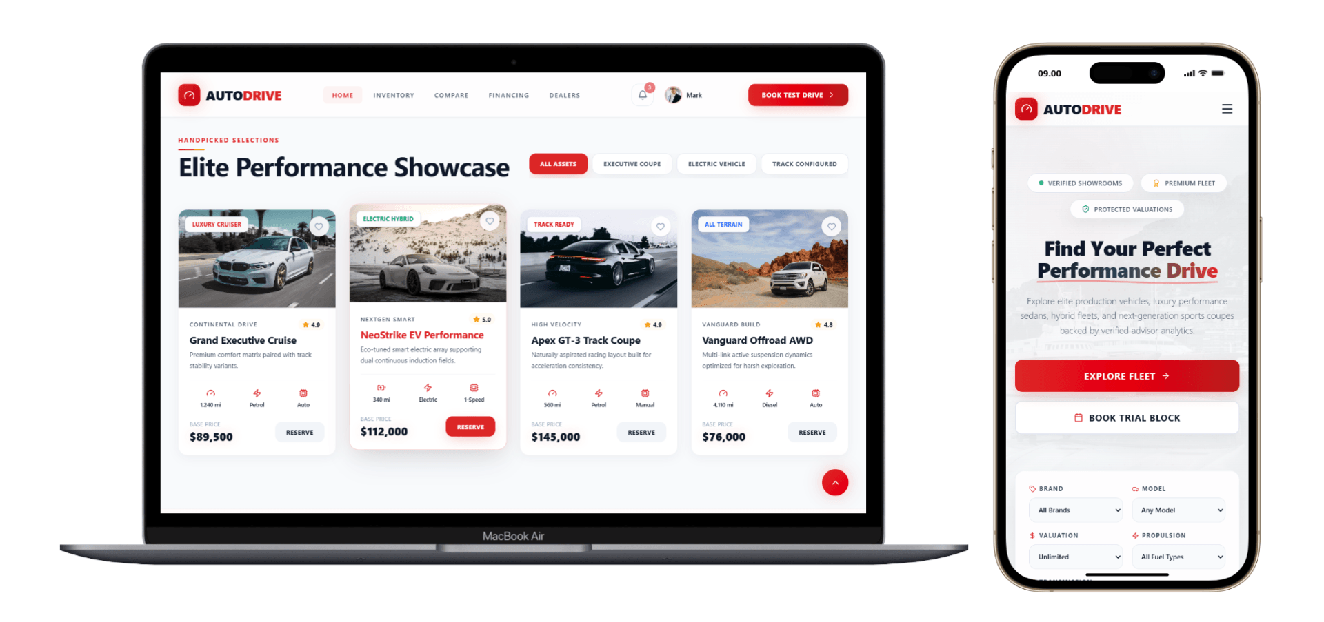 Desain Website Dealer Mobil